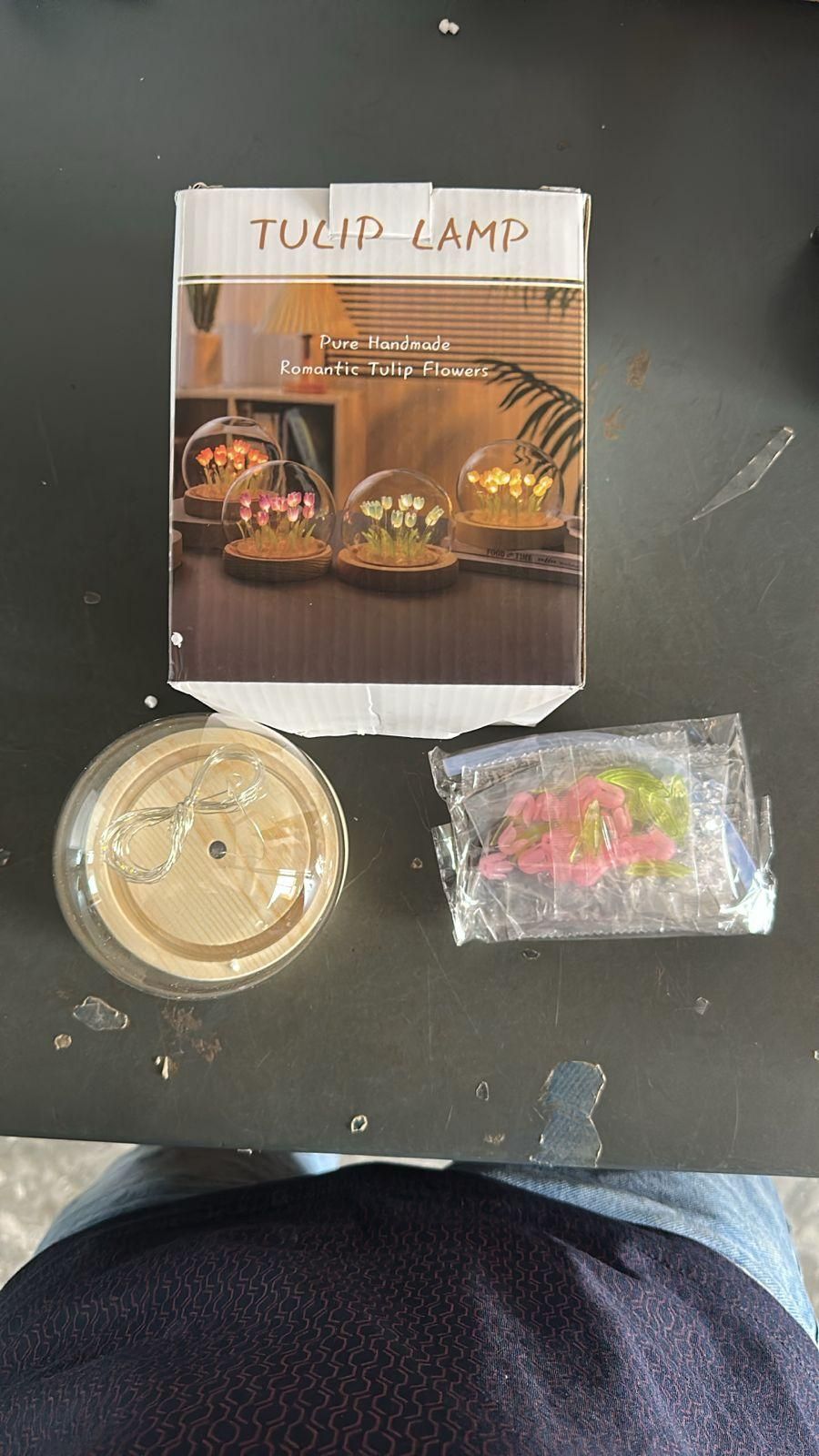 Tulip Flower LED Lamp – Romantic Round Light for Living Room & Gifts