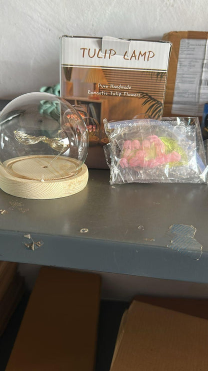 Tulip Flower LED Lamp – Romantic Round Light for Living Room & Gifts